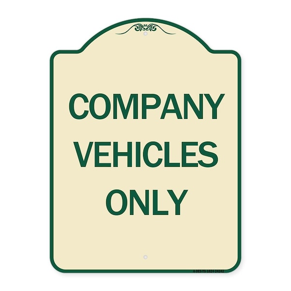 Company Vehicles Only Heavy-Gauge Aluminum Architectural Sign, 24" x 18", TG-1824-24242